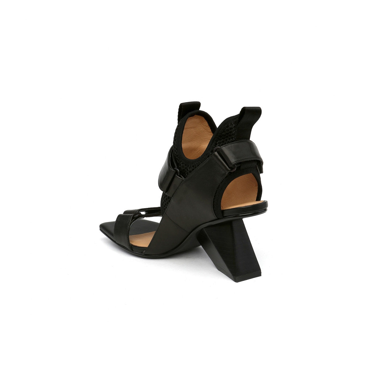 edgy ankle wrap wedges all black 4