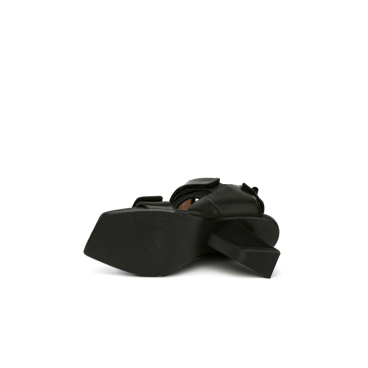 edgy ankle wrap wedges all black 5