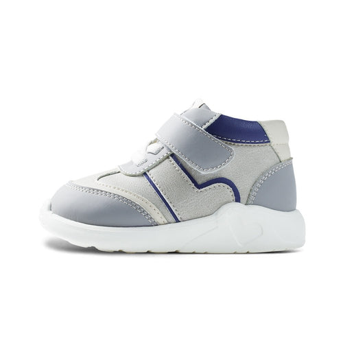 Eirene Soft Sole Non - Slip Pre - walker Grey Baby Sneakers - 0cm
