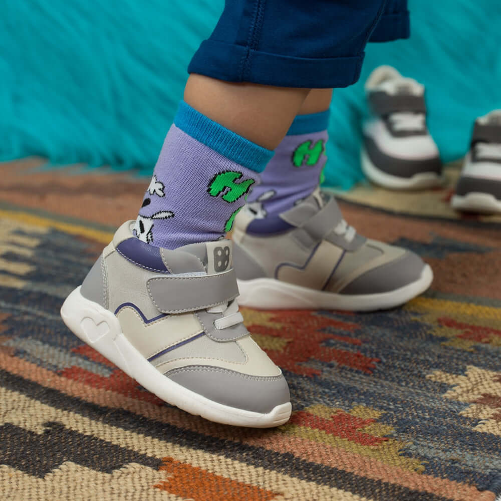 eirene soft sole non slip pre walker grey baby sneakers all grey 6