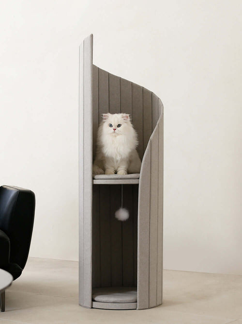 elegant cat tower of time tree grey 1