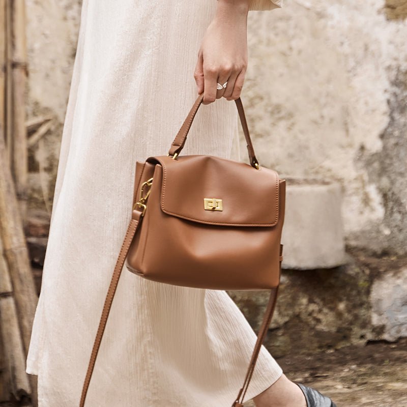 Elegant Leather Satchel Bag