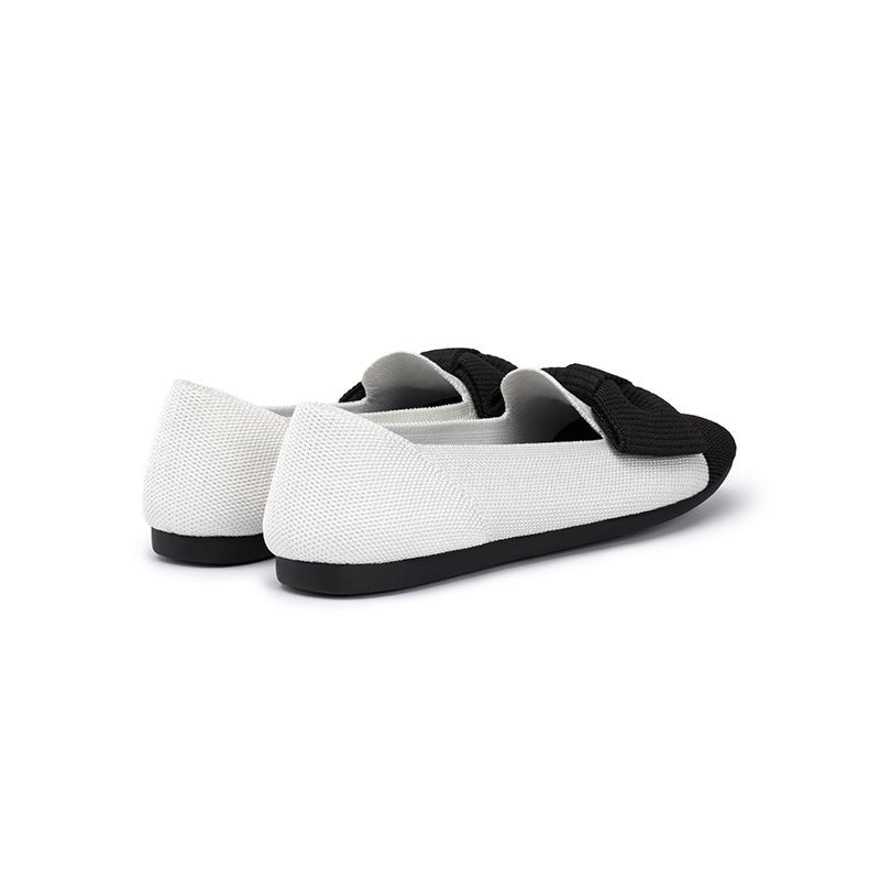 Elegant Round Toe Flats with Bow Detail - 0cm