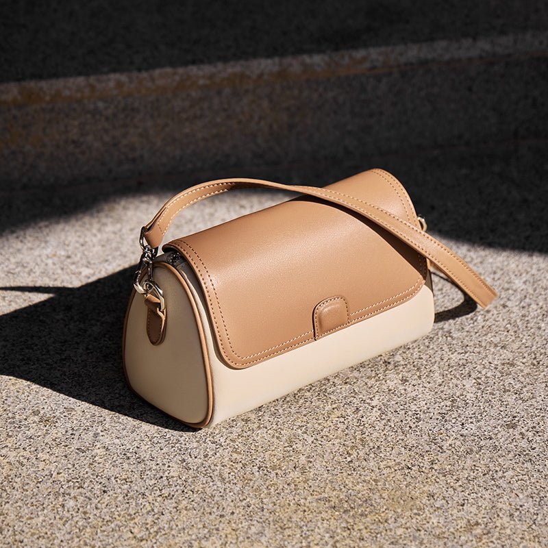 Elena Apricot Flap Medium Shoulder Bag