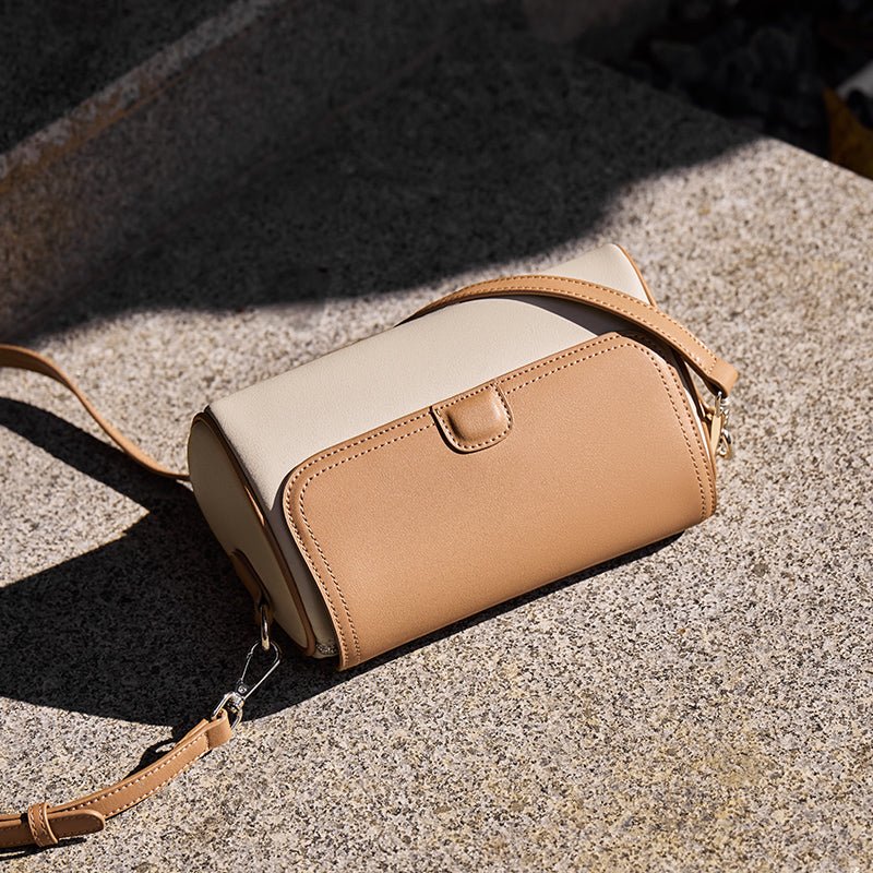 Elena Apricot Flap Medium Shoulder Bag