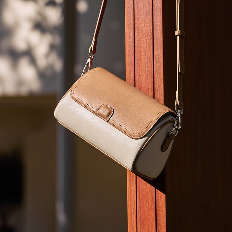 Elena Apricot Flap Medium Shoulder Bag