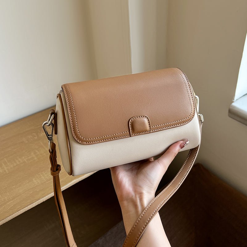 Elena Apricot Flap Medium Shoulder Bag