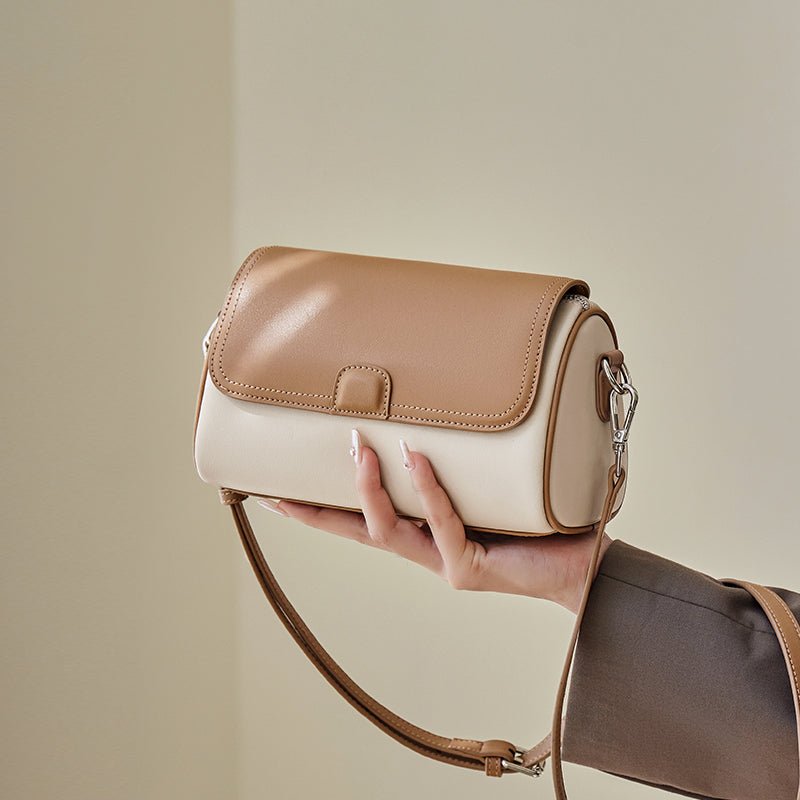 Elena Apricot Flap Medium Shoulder Bag
