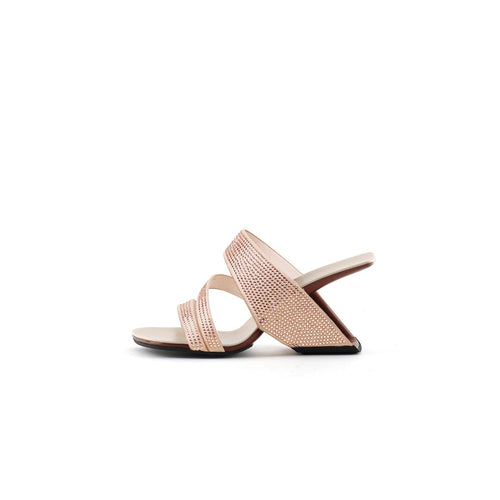 embellished gravity mules all apricot 1