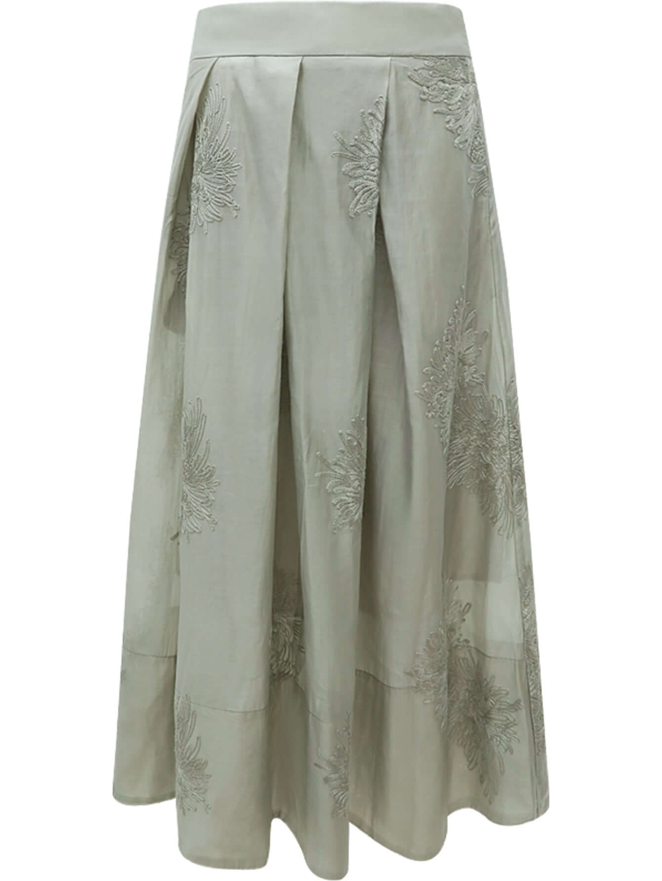 embroidered mint mambo pleated skirt all mint 4
