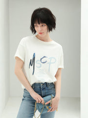 Embroidered White Short Sleeve MSCP