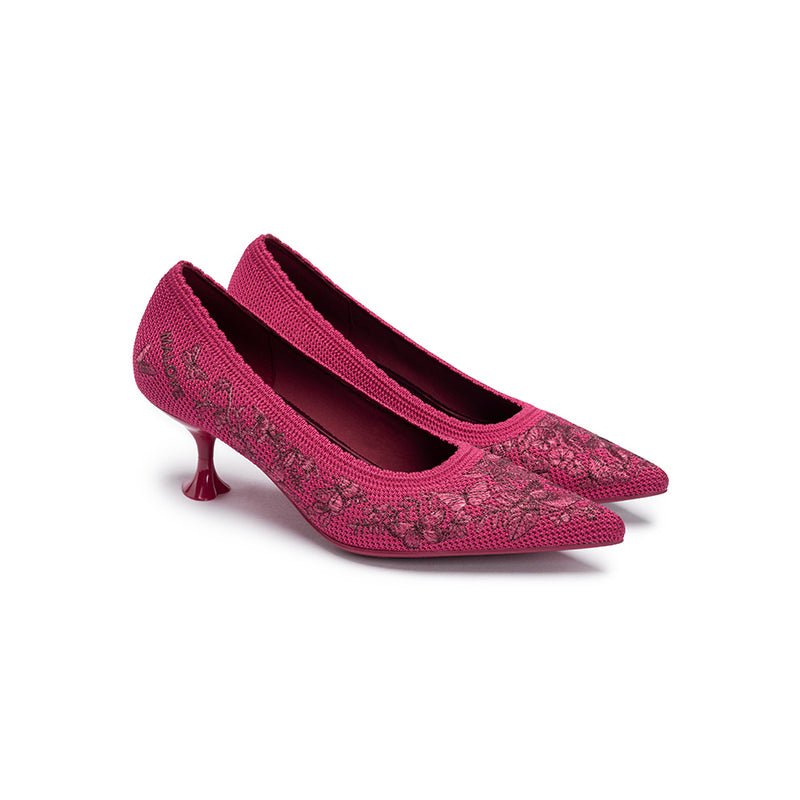 Enchanted Butterfly Pointed Toe Kitten Heels - 0cm