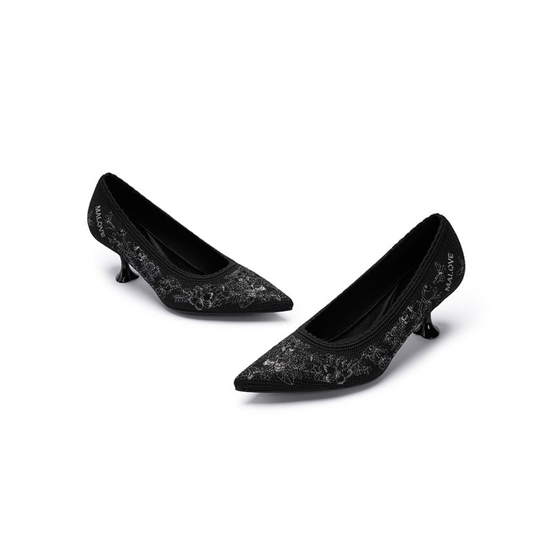 Enchanted Butterfly Pointed Toe Kitten Heels - 0cm