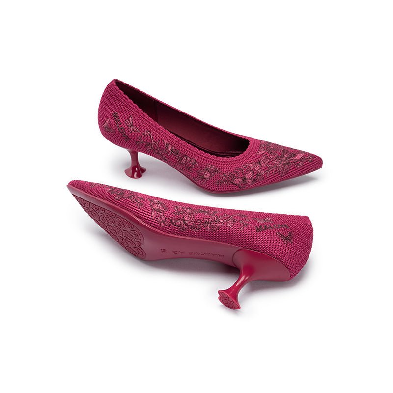 Enchanted Butterfly Pointed Toe Kitten Heels - 0cm