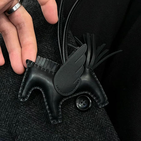 Equestrian Horse Leather Bag Charm