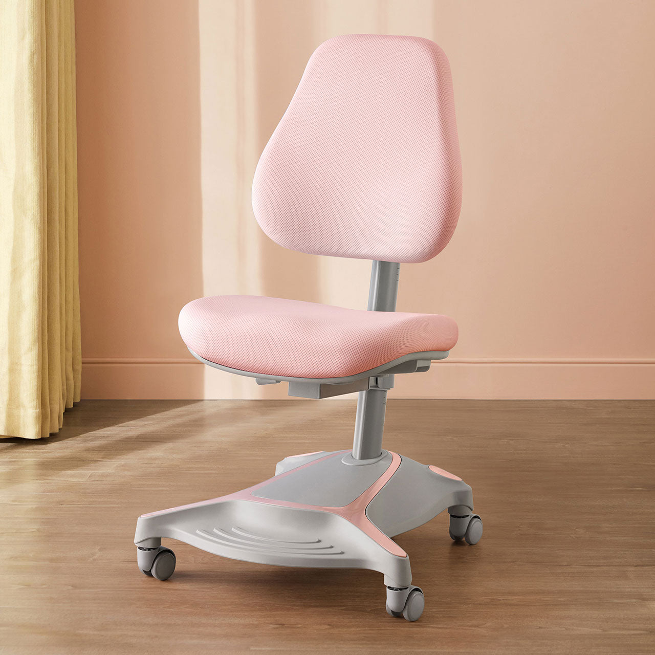 ergonomic chair with backrest for kids pink 1