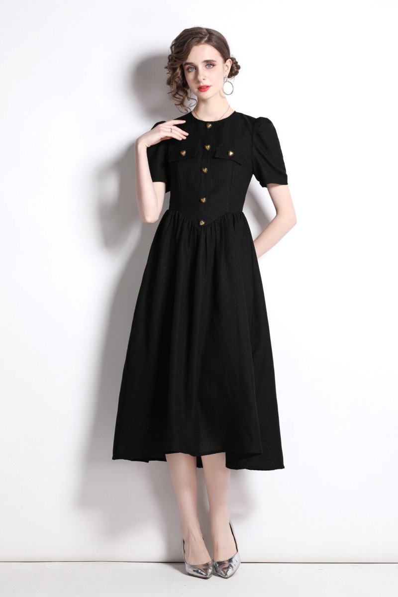 Everyday Elegant Black Dress - 0cm