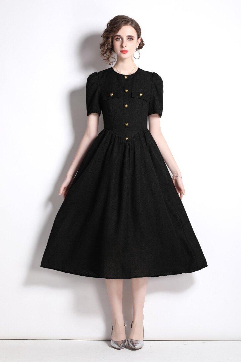 Everyday Elegant Black Dress - 0cm
