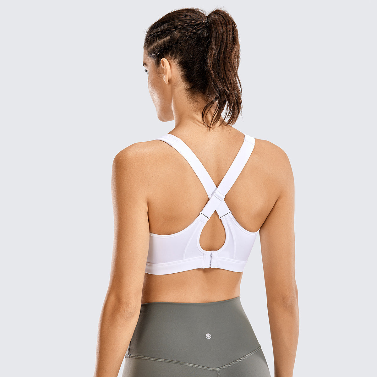 everyday performance high support wireless white sports bra all white 2