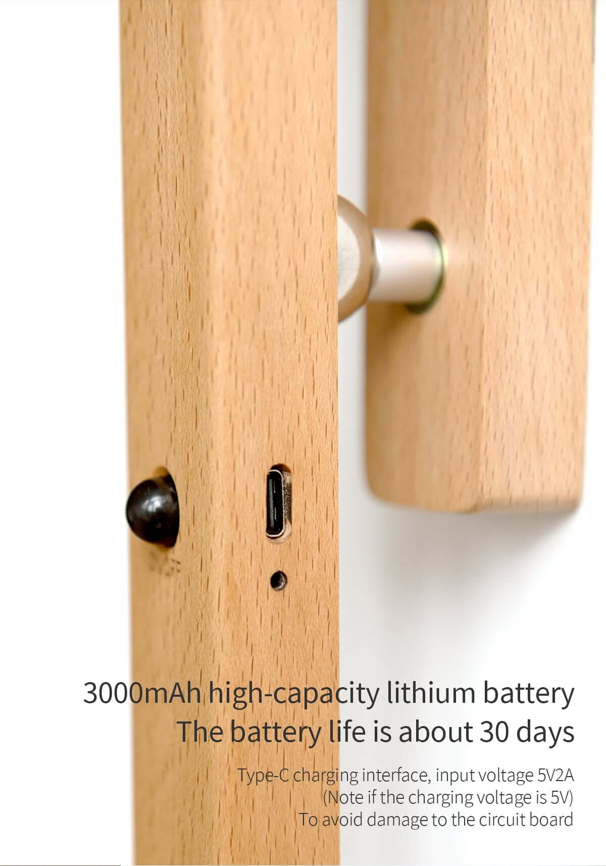 extended solid wood wall vase lamp with motion sensor all natural 1