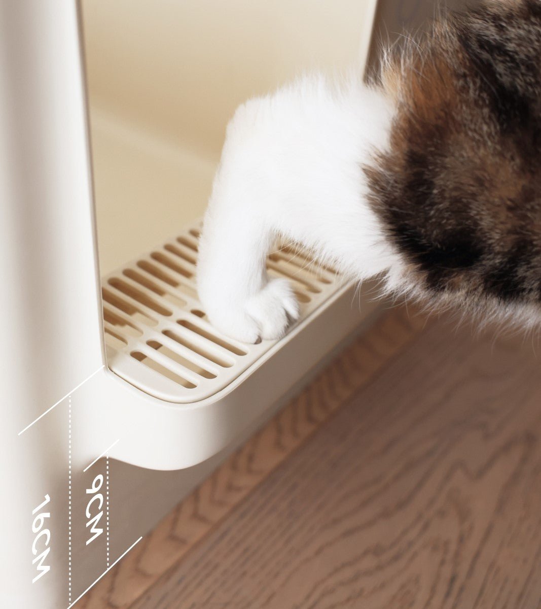 Extra Large Semi - Enclosed Cat Litter Box with Step & Scoop Set