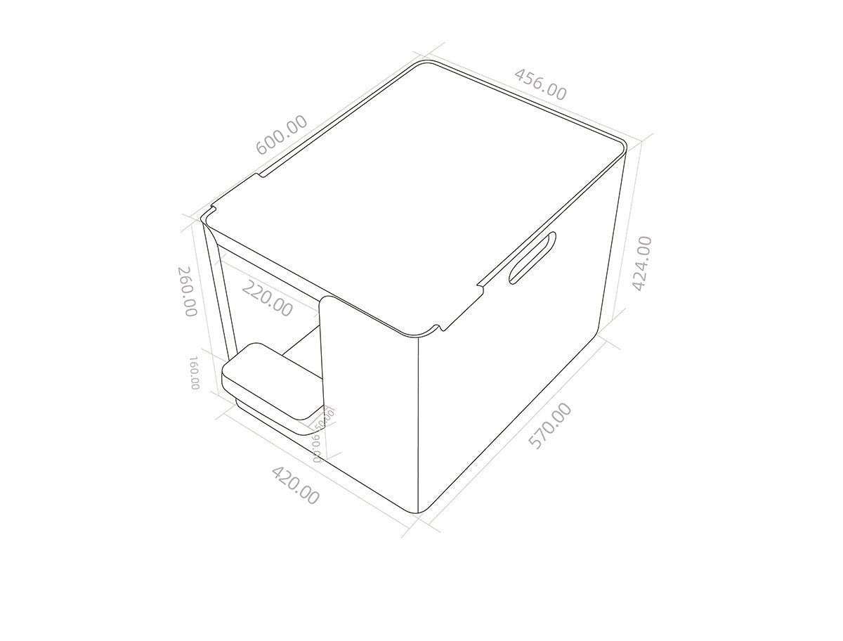Extra Large Semi - Enclosed Cat Litter Box with Step & Scoop Set