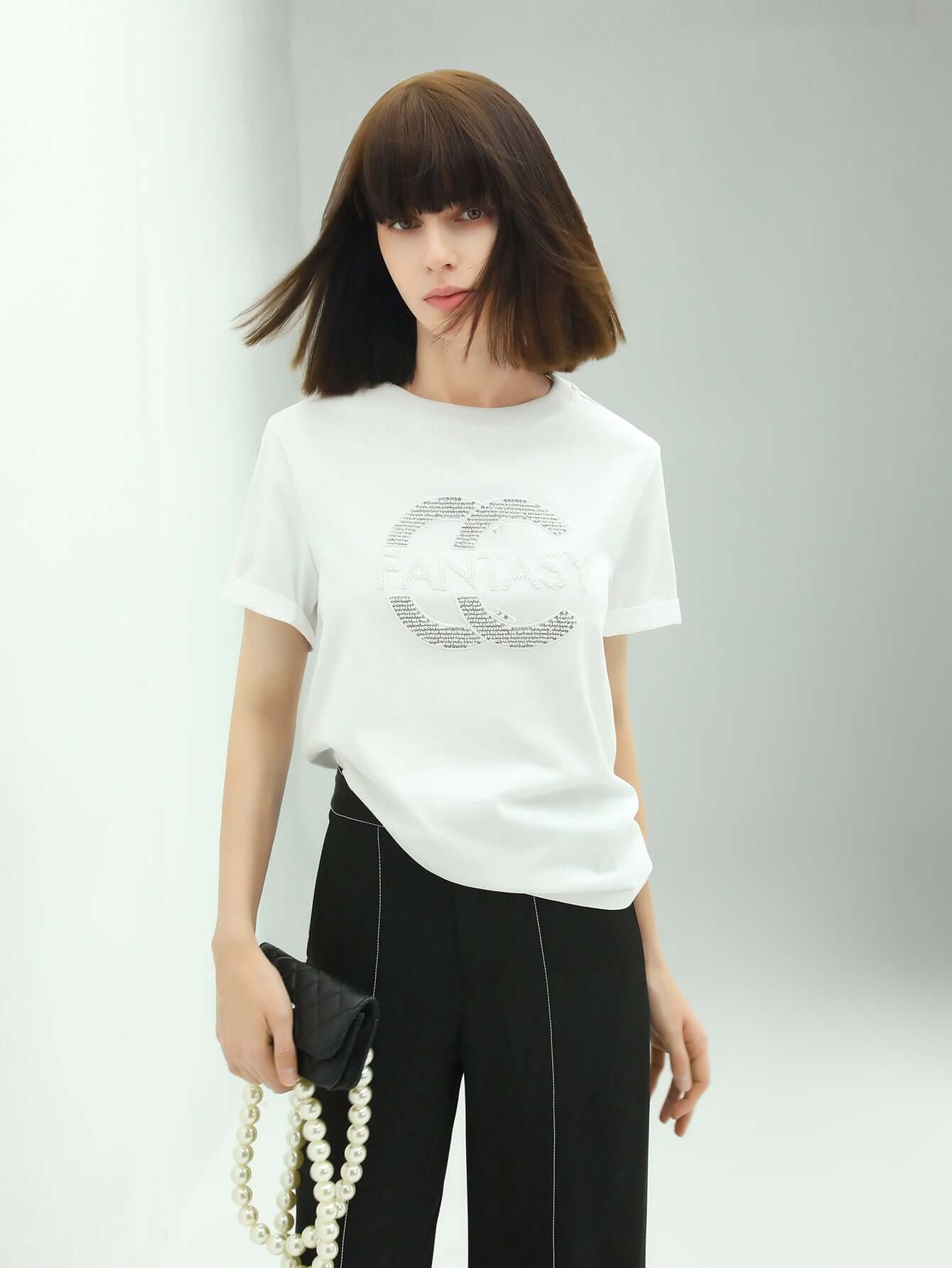 FANTASY White Short sleeve Cotton Tee