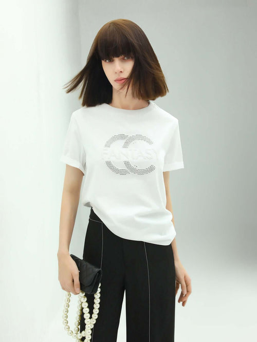 FANTASY White Short sleeve Cotton Tee