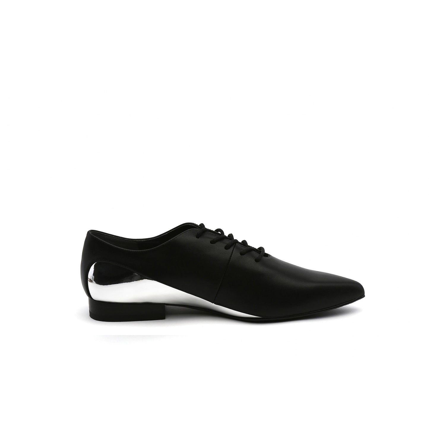 faux croc embossed lace up oxfords all black 3