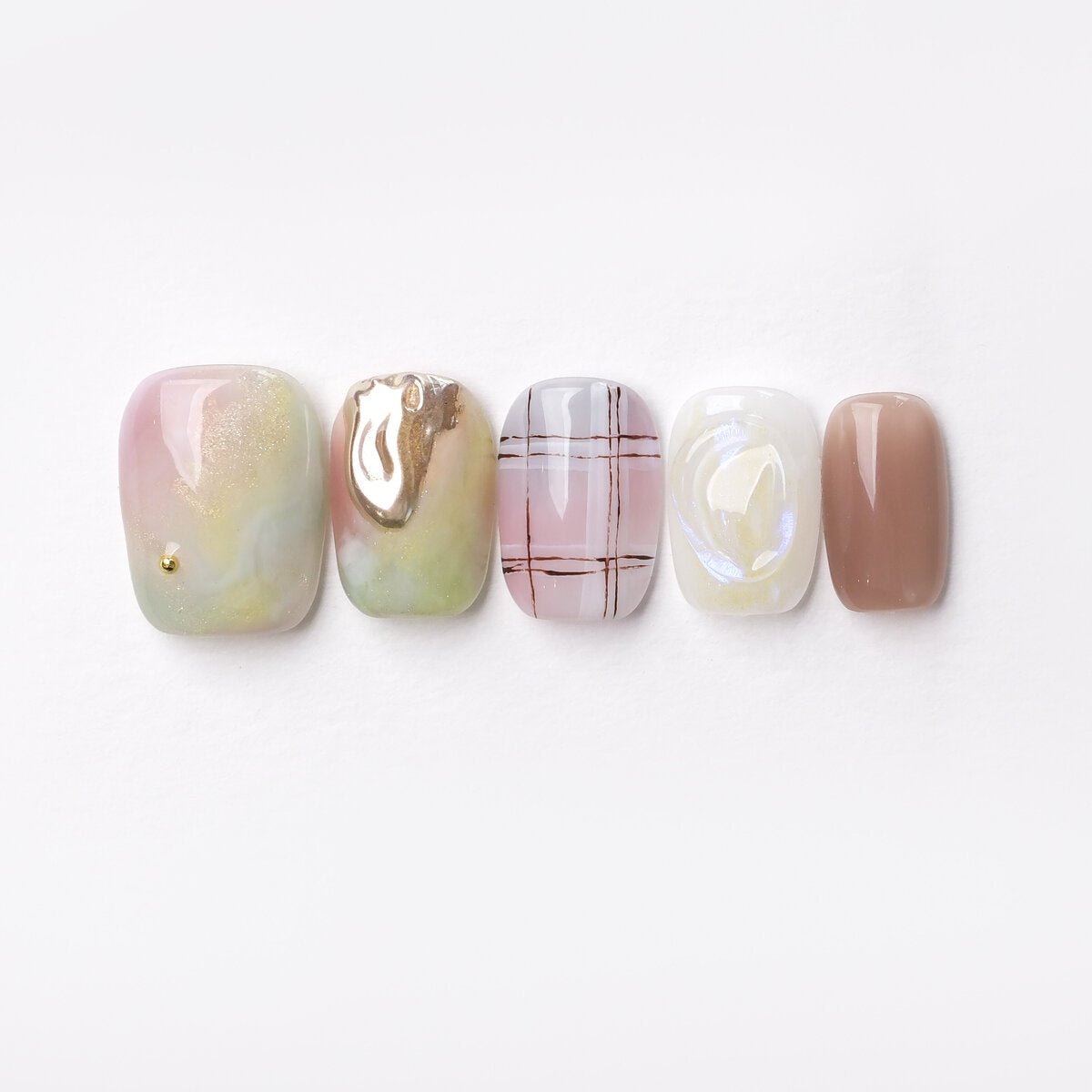 Feather Jasmine 3D Press-On Nails