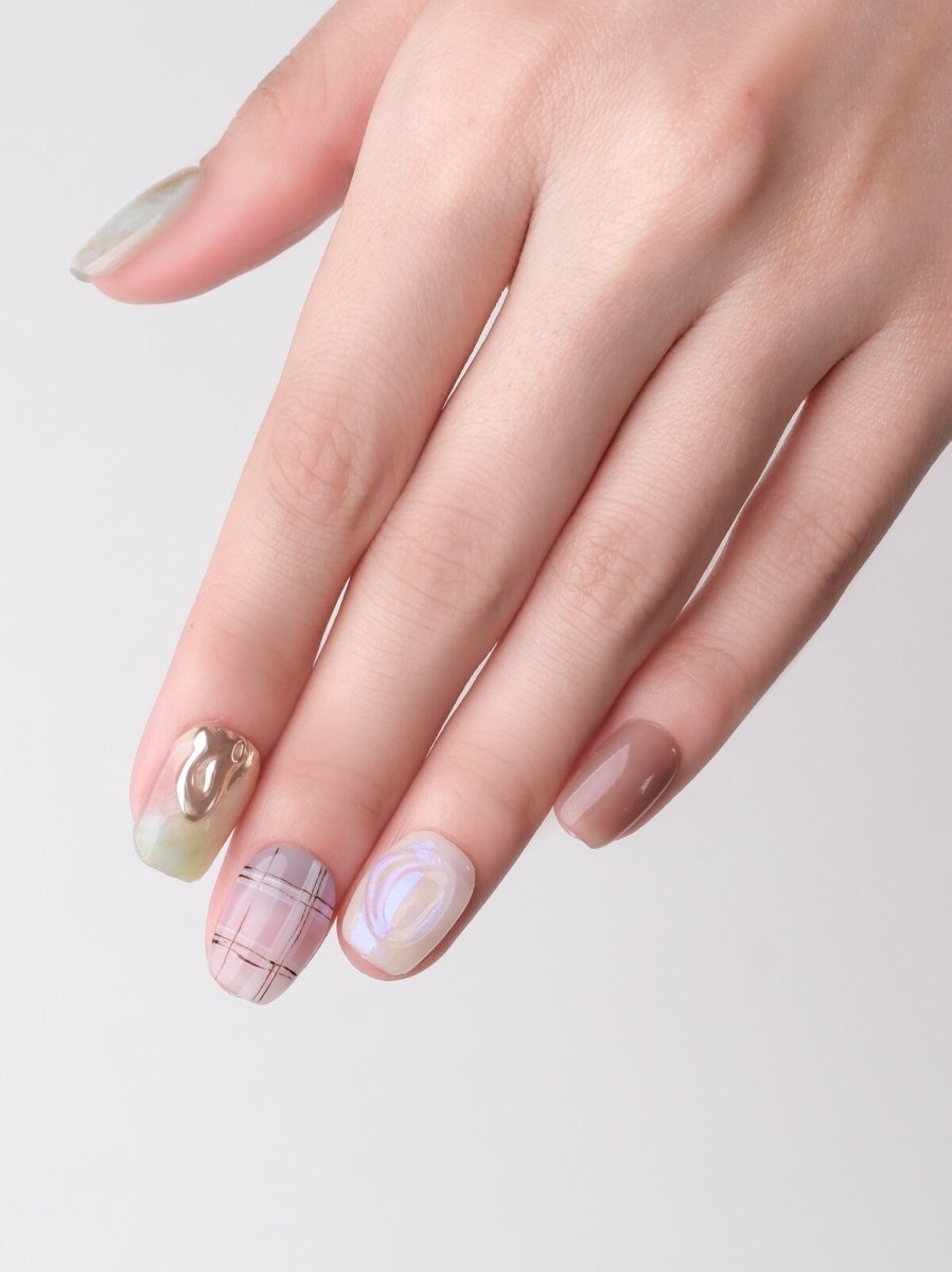Feather Jasmine 3D Press-On Nails