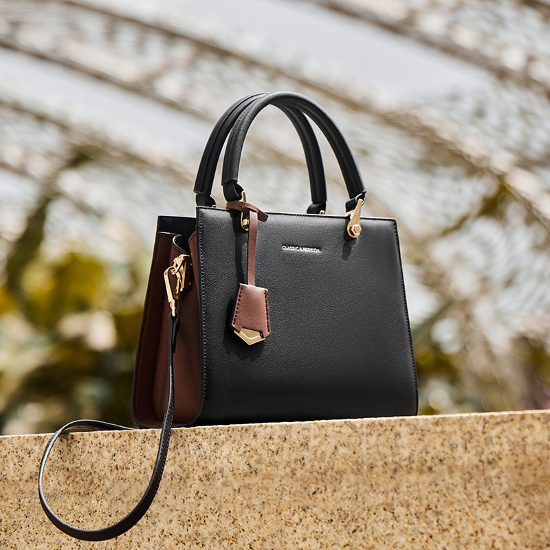 Felicity Leather Top Handle Work Tote Bag