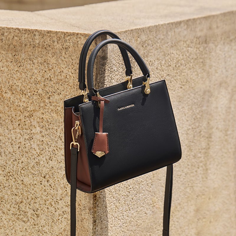 Felicity Leather Top Handle Work Tote Bag
