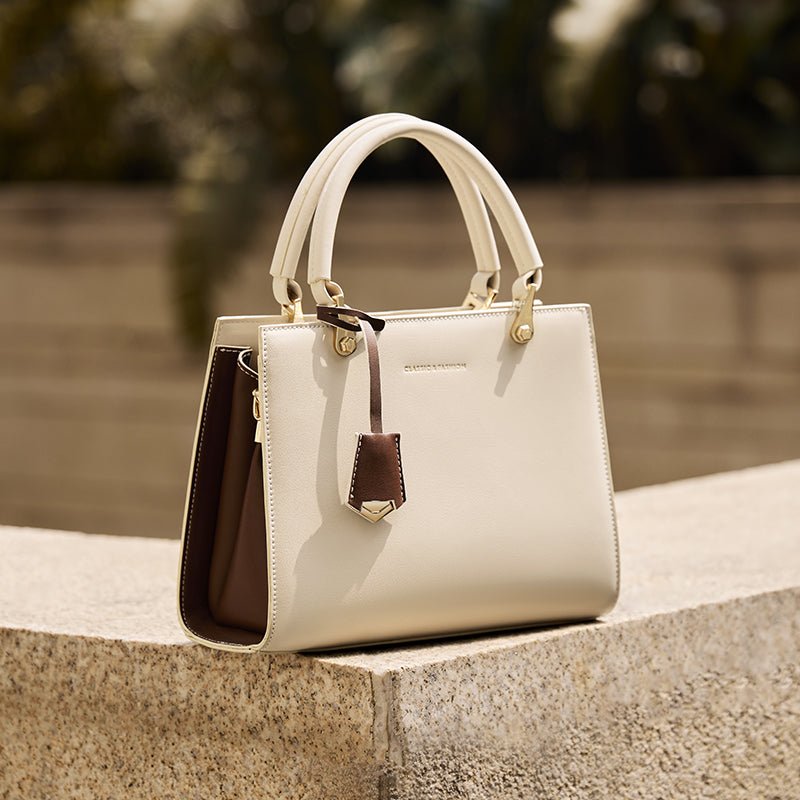 Felicity Leather Top Handle Work Tote Bag