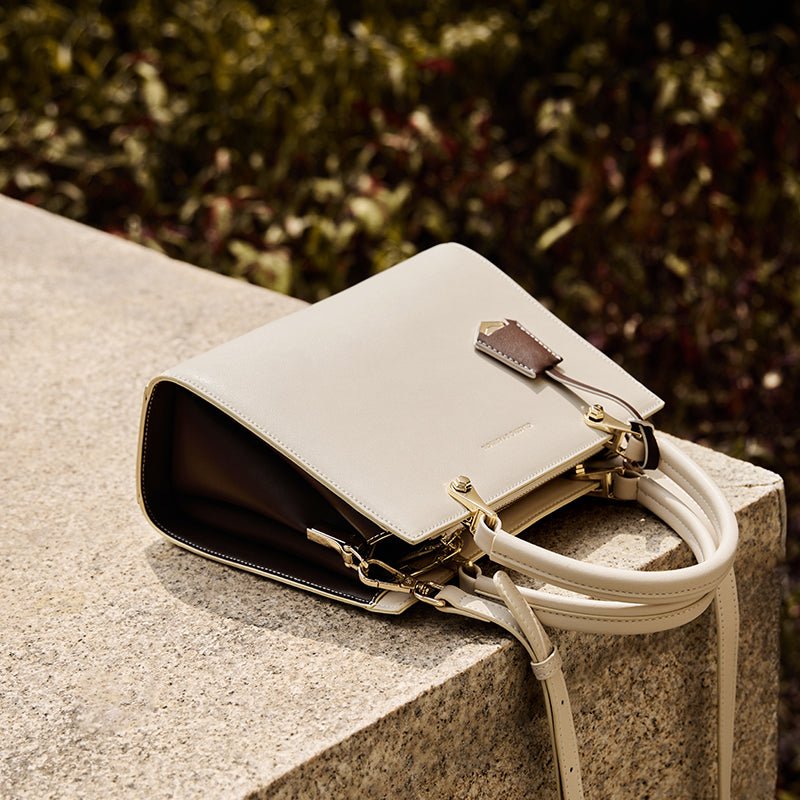 Felicity Leather Top Handle Work Tote Bag