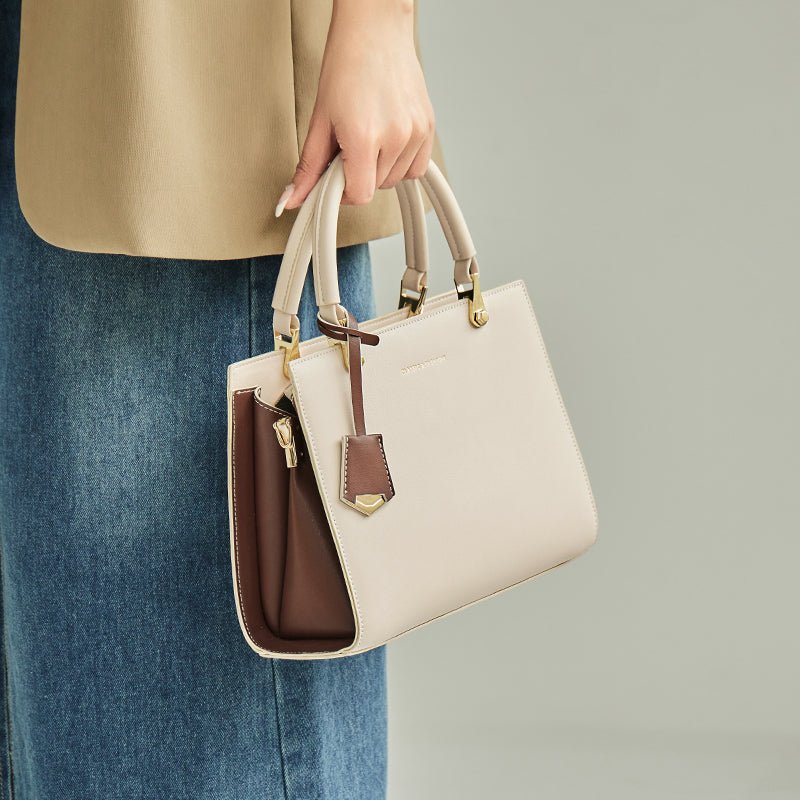 Felicity Leather Top Handle Work Tote Bag