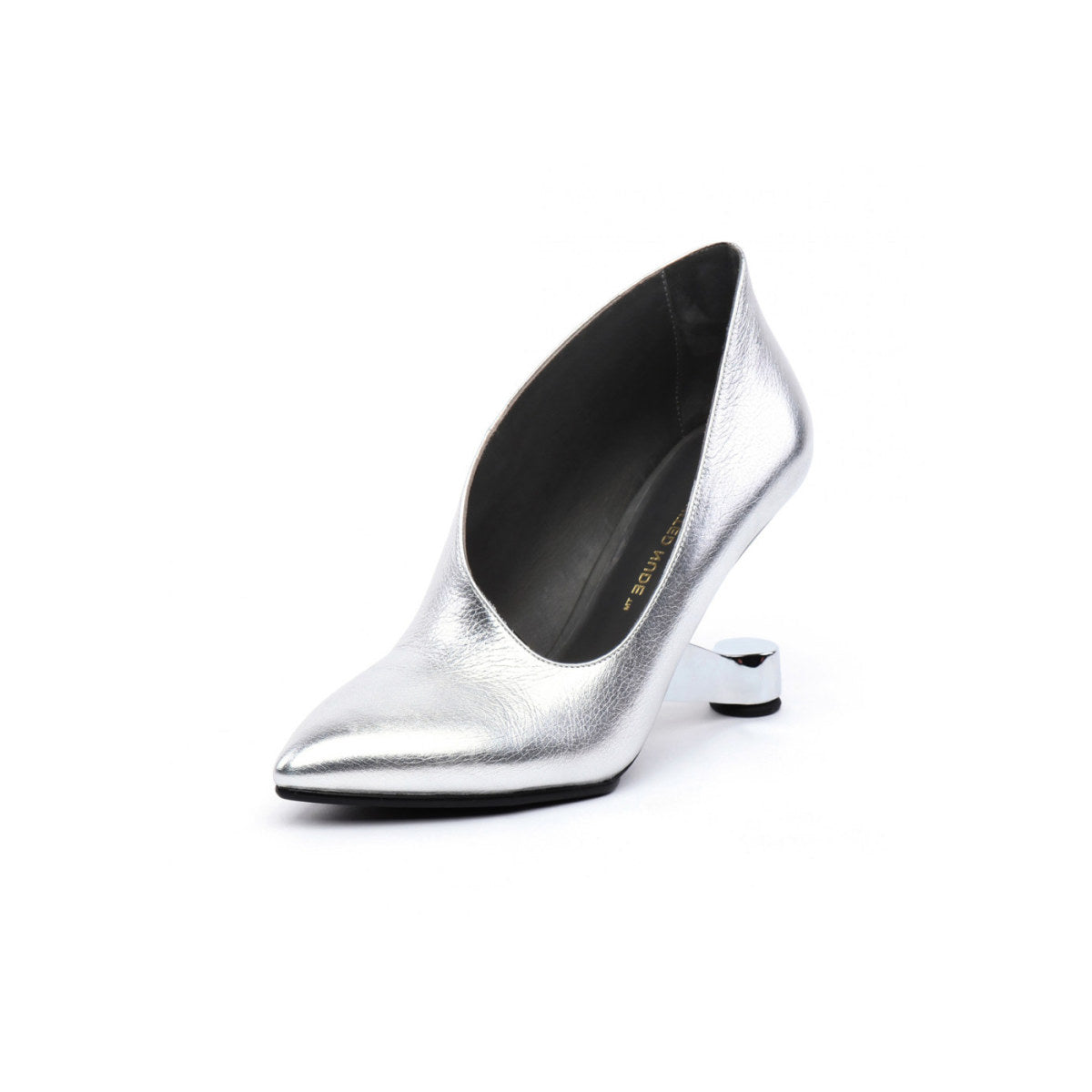 femme fatale leather pumps all silver 2