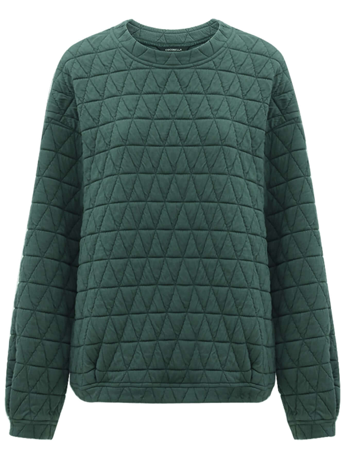 festive geometric quilted green pullover sweater all green 4