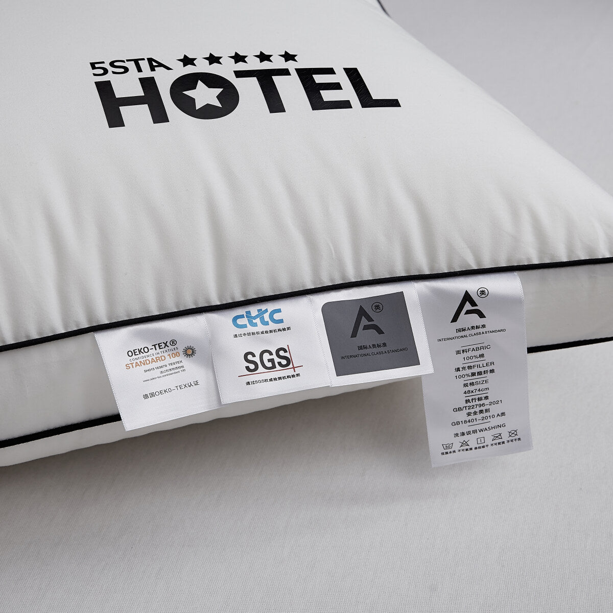 100% Cotton Five Star Hotel Pillow 2 Pack Set