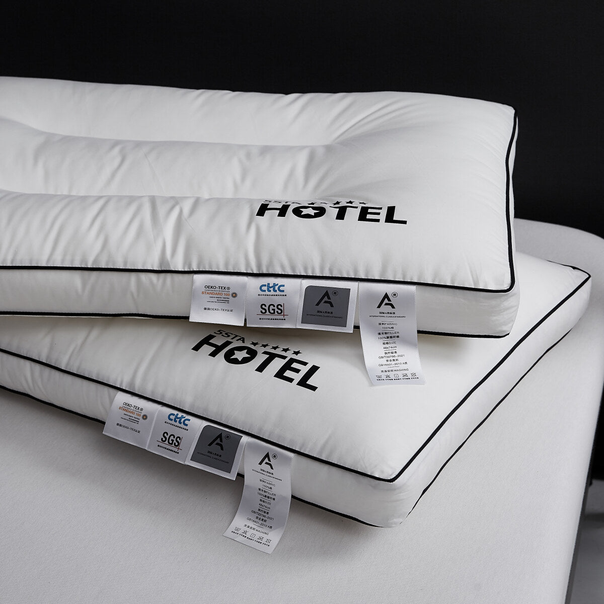 100% Cotton Five Star Hotel Pillow 2 Pack Set