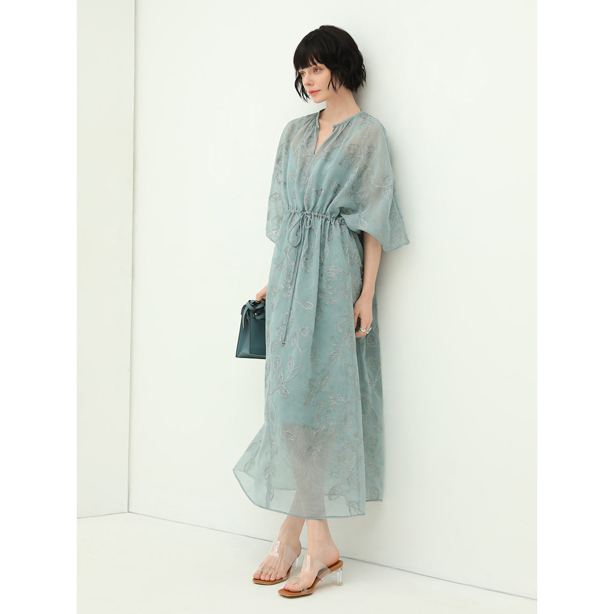 flimsy sheer blue two piece dress all blue 3