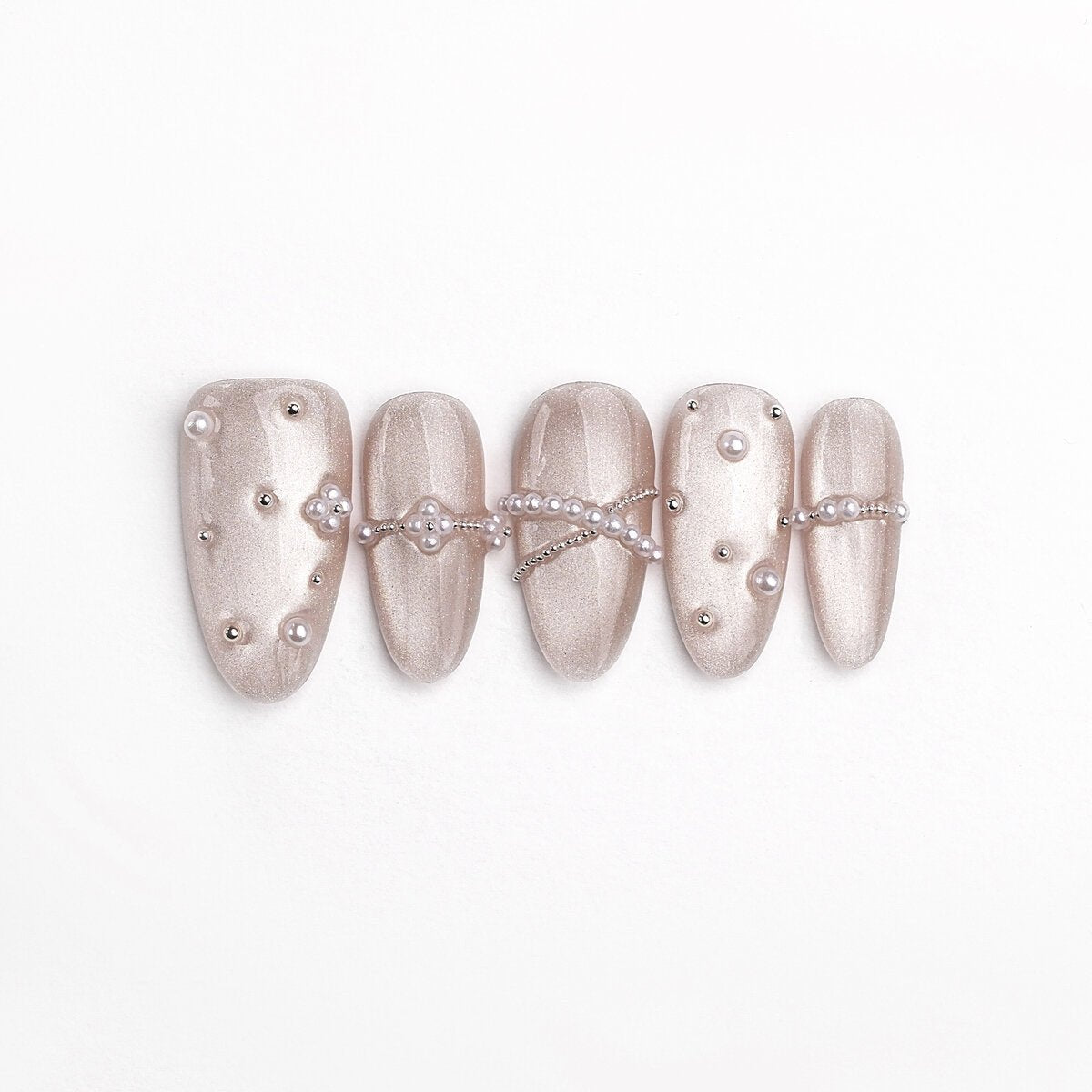 Floating Pearl 3D Press-On Nails