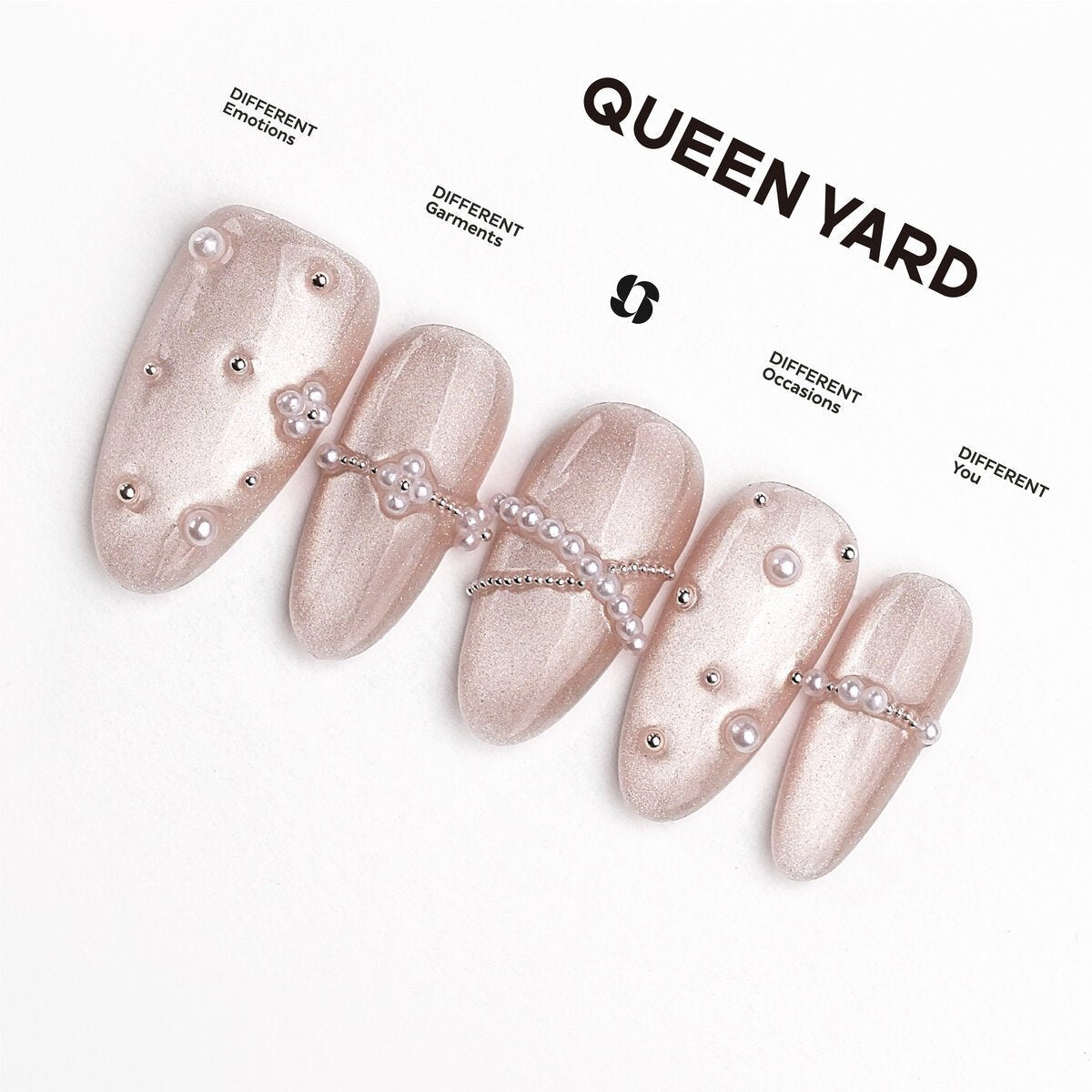 Floating Pearl 3D Press-On Nails