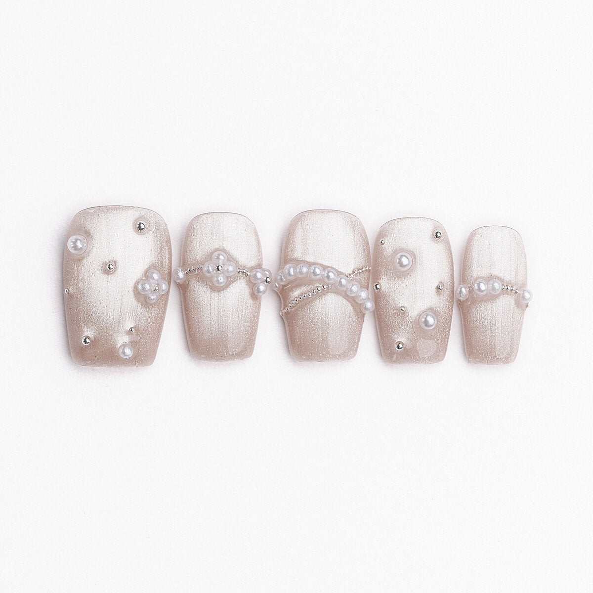 Floating Pearl 3D Press-On Nails
