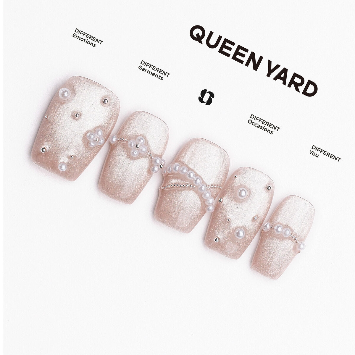 Floating Pearl 3D Press-On Nails
