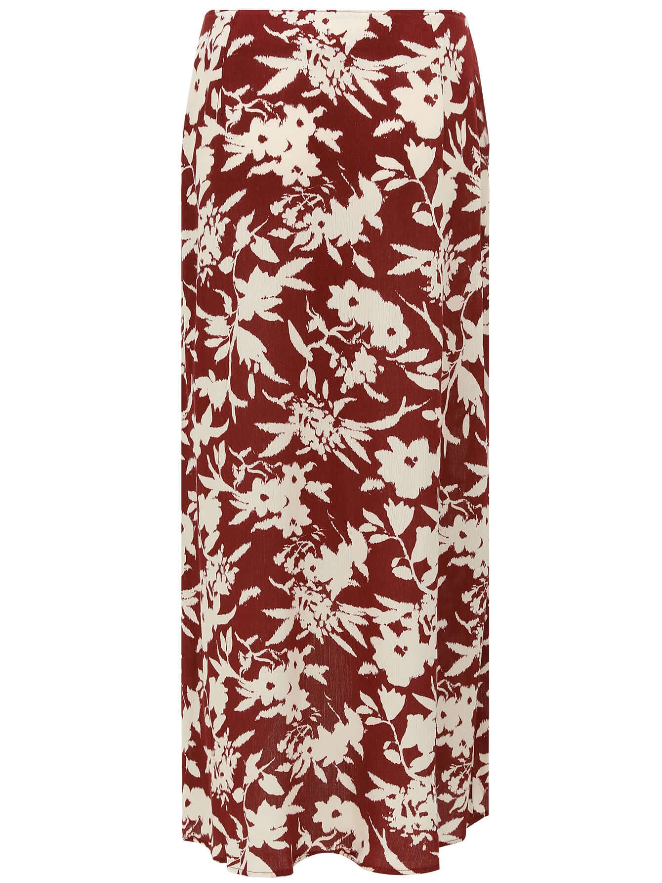 floral print high waist asymmetrical midi skirt all wine 5
