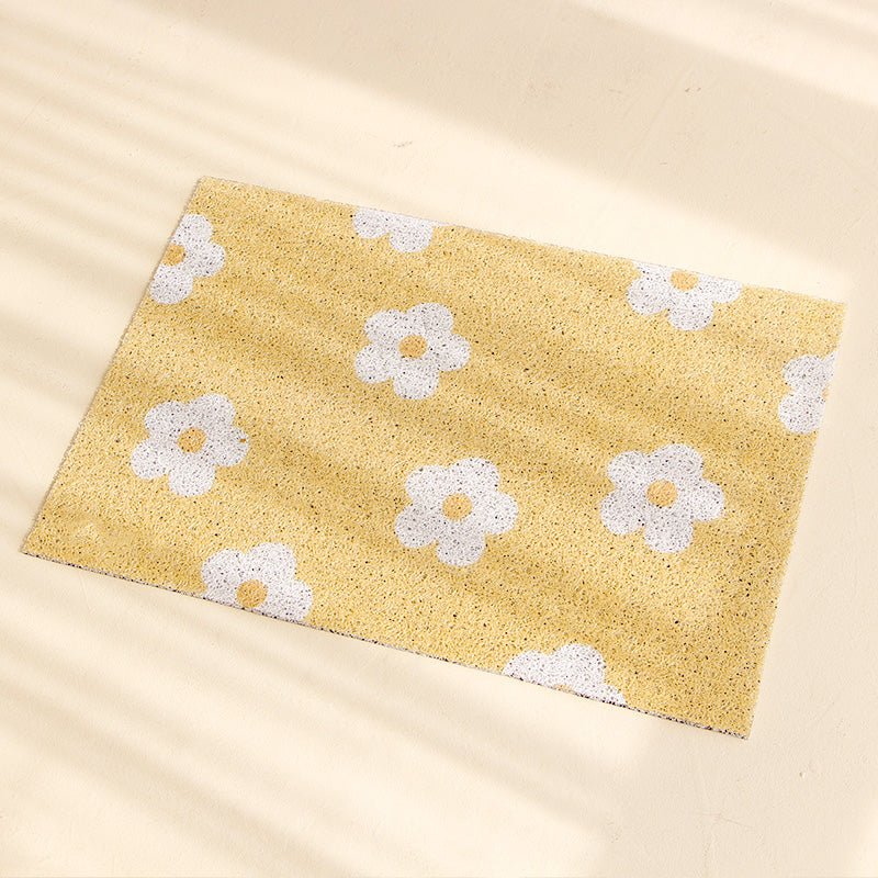 Floral PVC Coil Cat Litter Trapping Mat