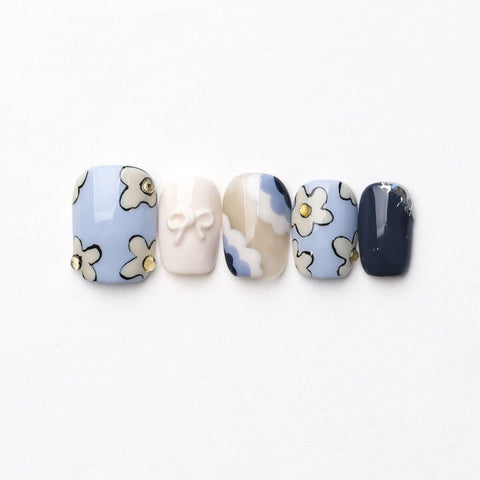 Flower Whisper 3D Press-On Nails