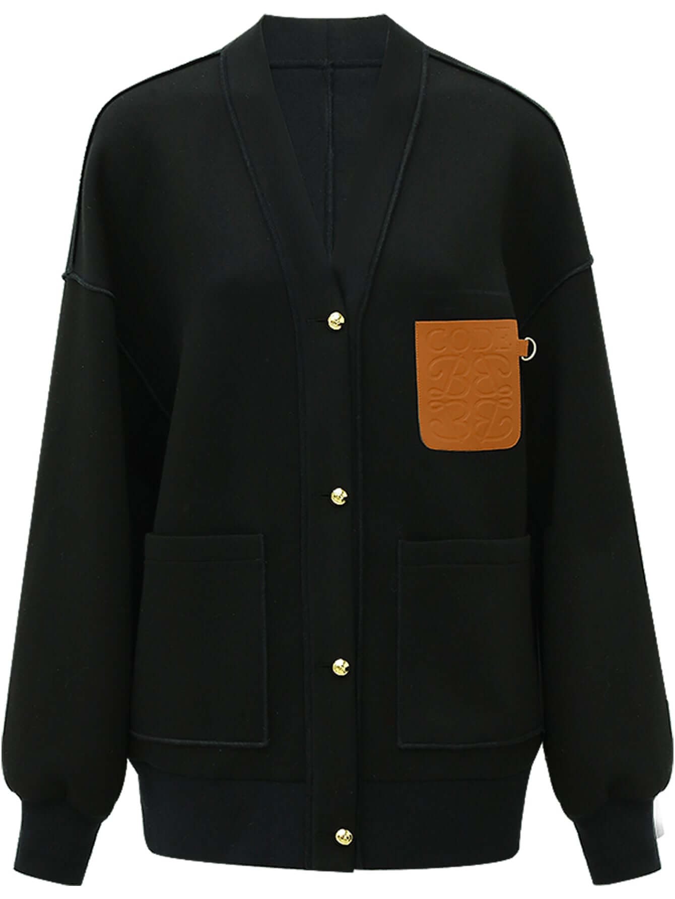 flowy button down black cardigan all black 4