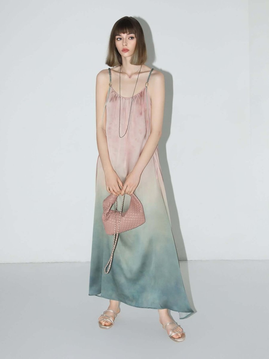 flowy gradient tie dye sundress all pink 3
